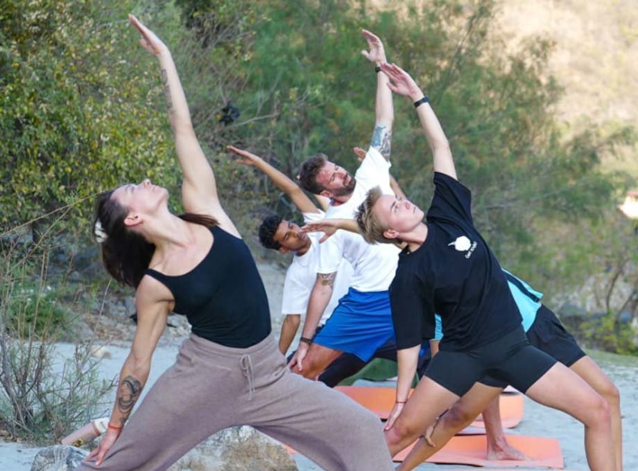 Teaching practice session at Avatar Yoga School, Rishikesh